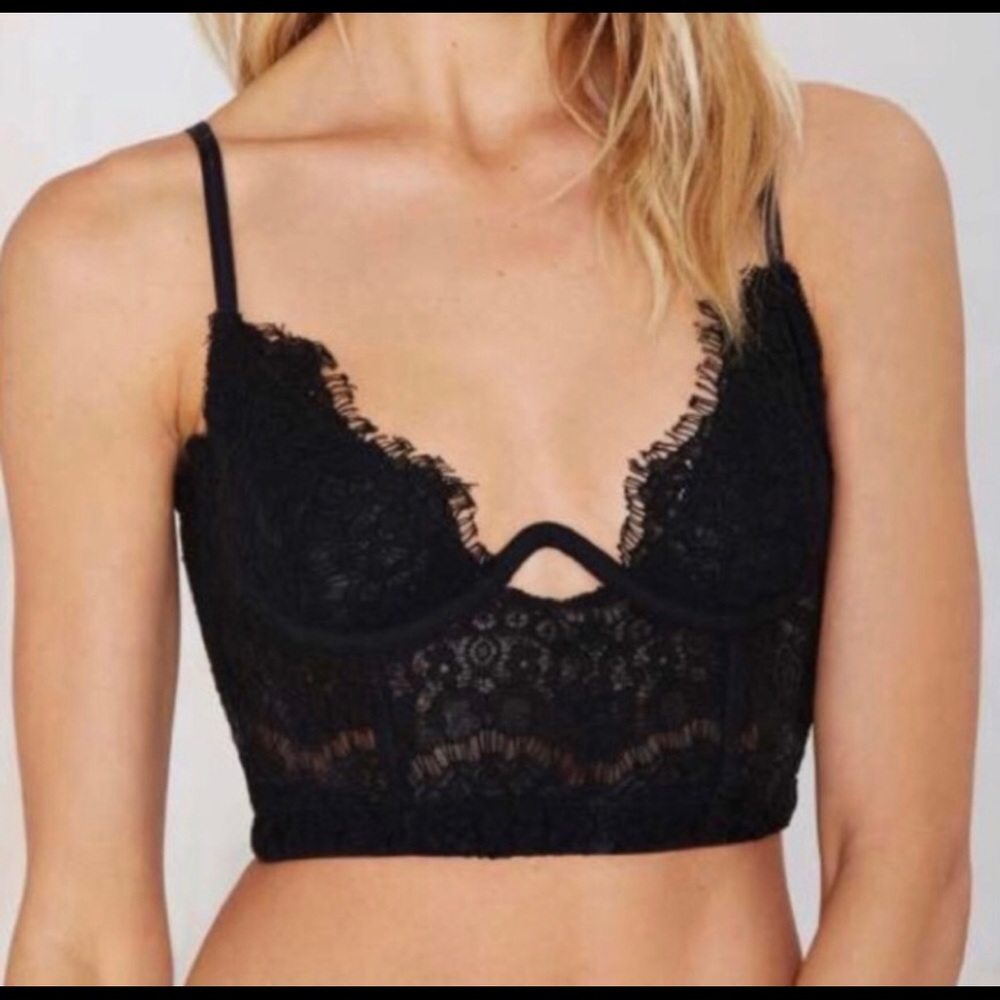 Nasty Gal 34D Lace bustier bra top